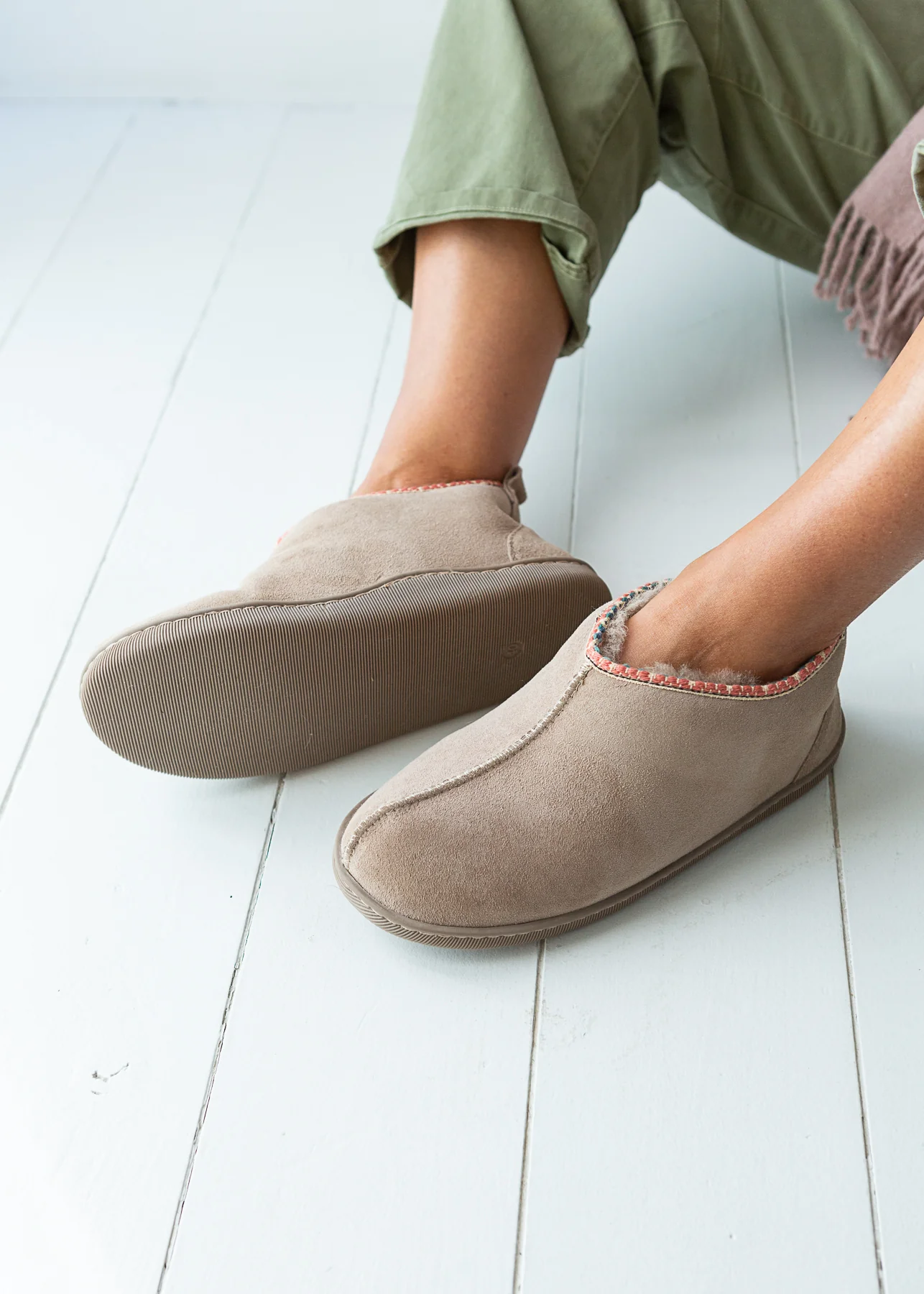 Agnes Sheepskin Boots - Pale Beige - Image 12