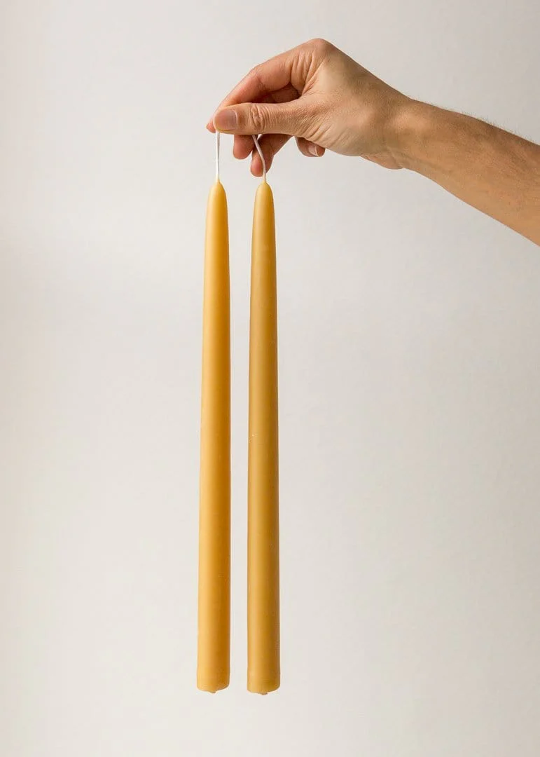 Long Standard Dinner – Boxed pairs of 6 Pure Beeswax Candles - Image 4