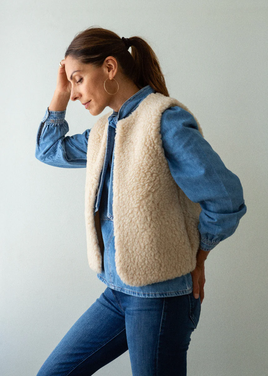 Merino Gilet - Cream - Image 6