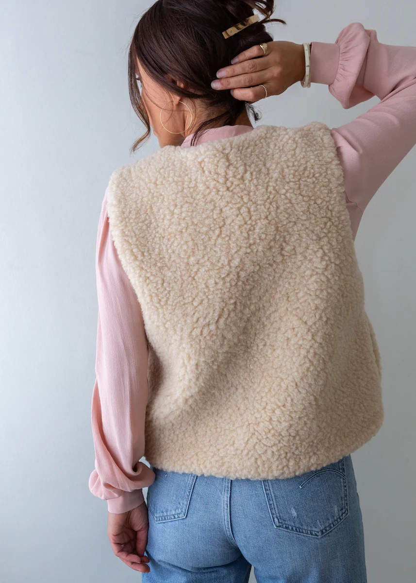 Merino Gilet - Cream - Image 8