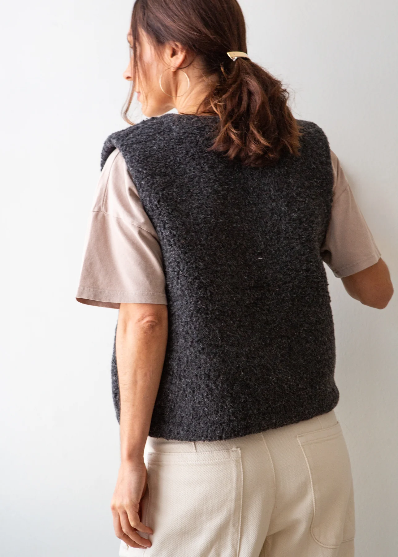 Merino Gilet - Charcoal - Image 5