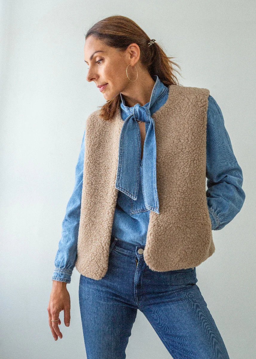 Merino Gilet - Toasted Almond - Image 10