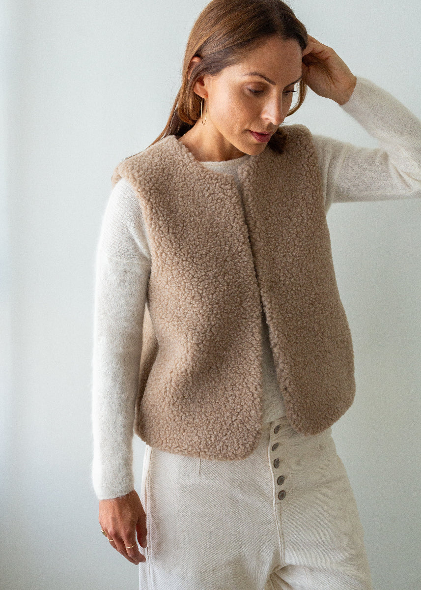 Merino Gilet - Toasted Almond - Image 7