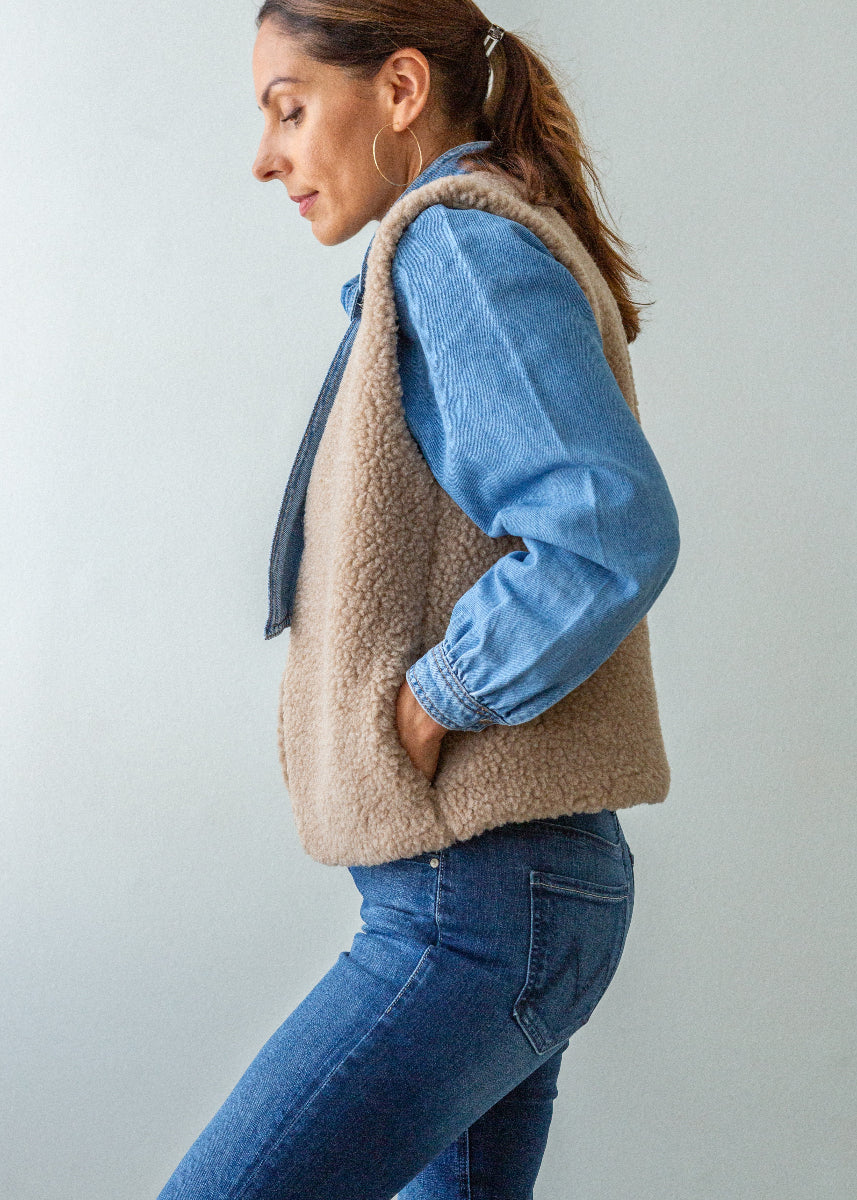 Merino Gilet - Toasted Almond - Image 9