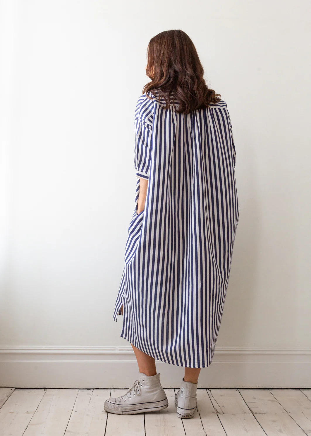 Rene Dress - Indigo Stripe - Image 3