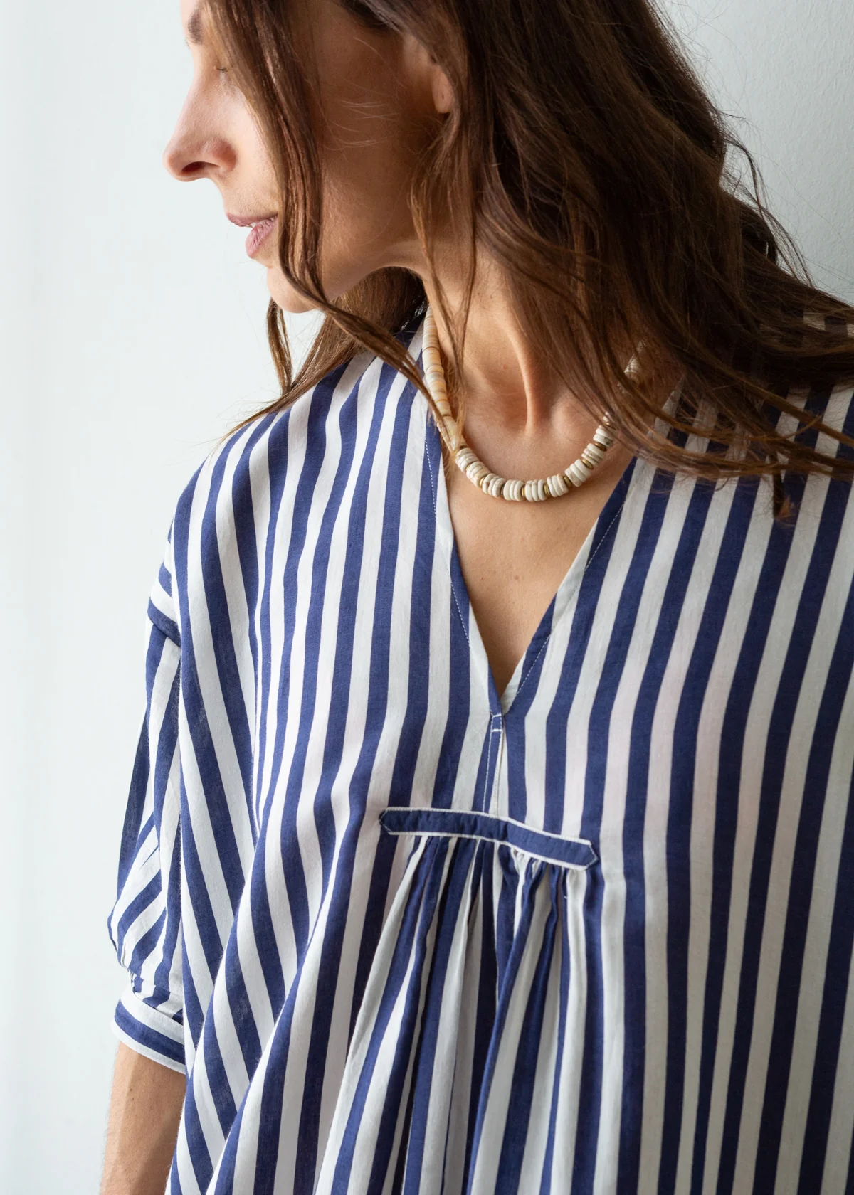 Rene Dress - Indigo Stripe - Image 4