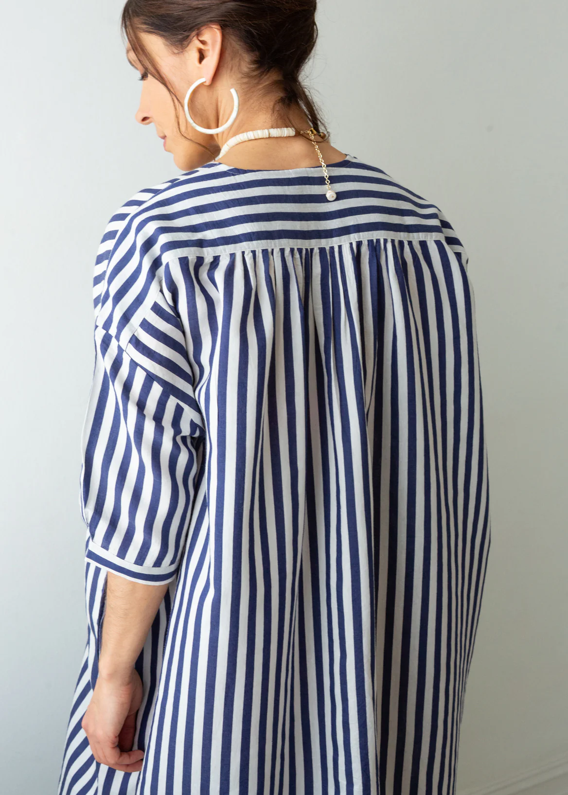Rene Dress - Indigo Stripe - Image 5