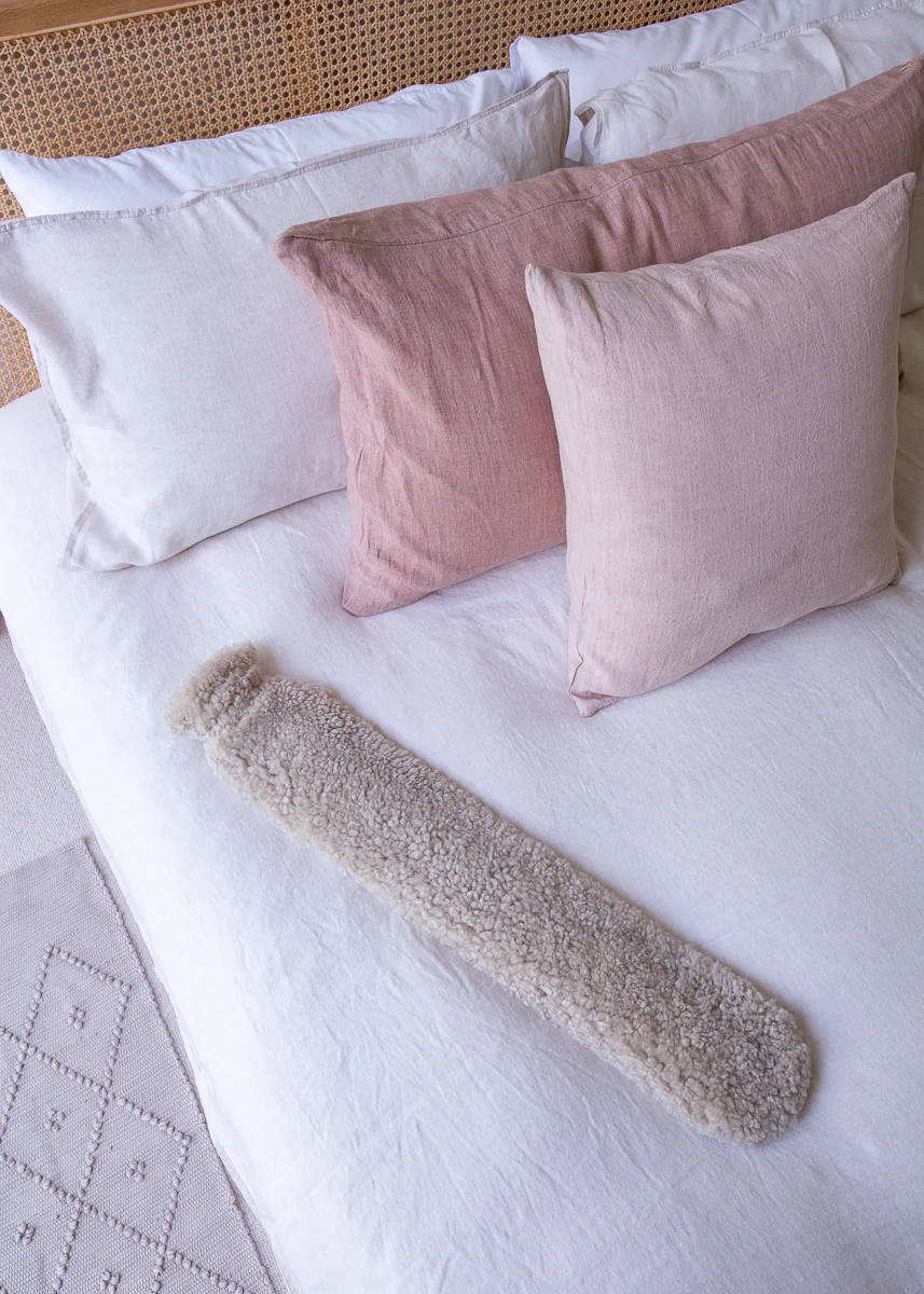Sheepskin Extra Long Hot Water Bottle – Natural Oatmeal - Image 5