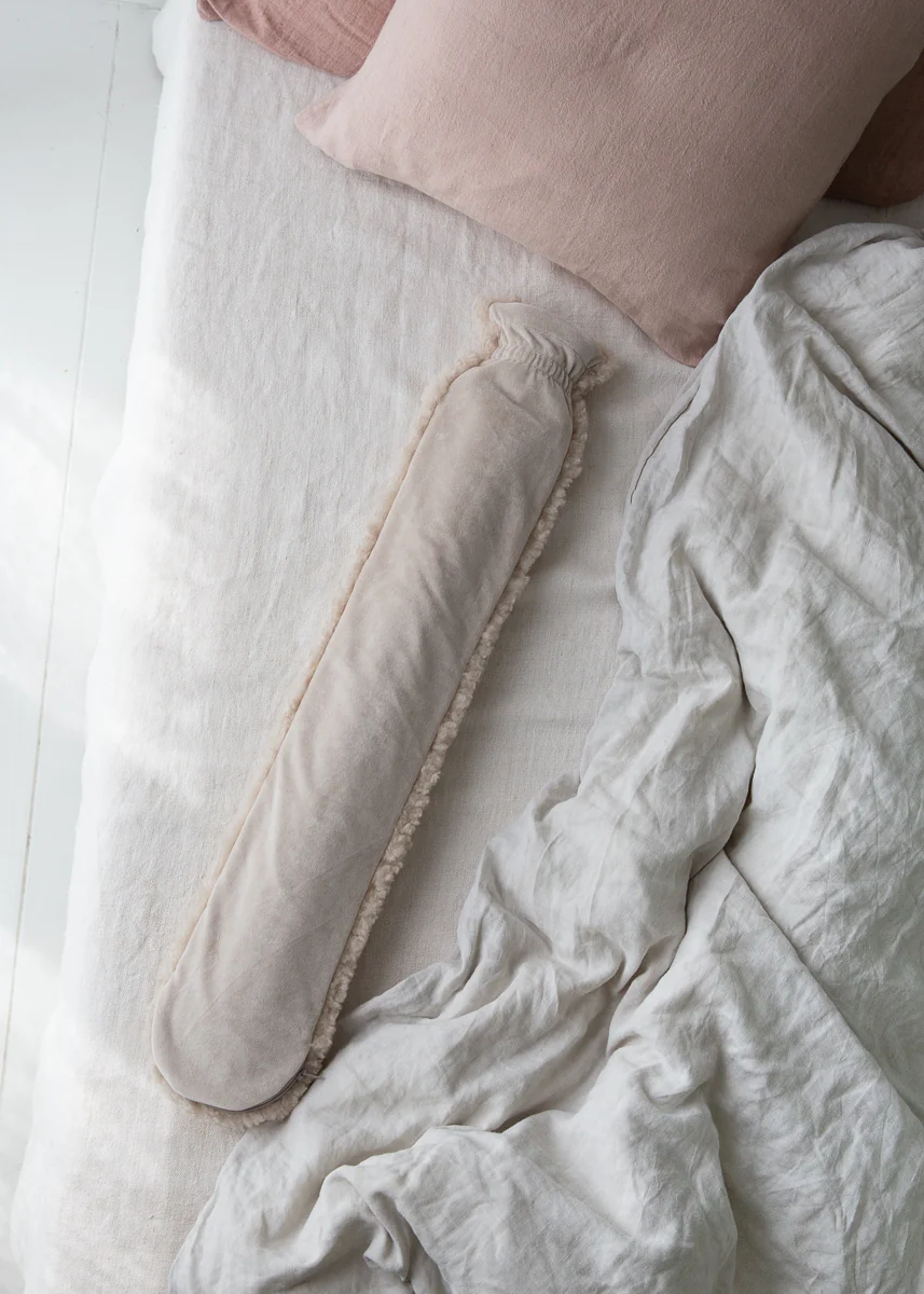 Sheepskin Extra Long Hot Water Bottle – Natural Oatmeal - Image 8