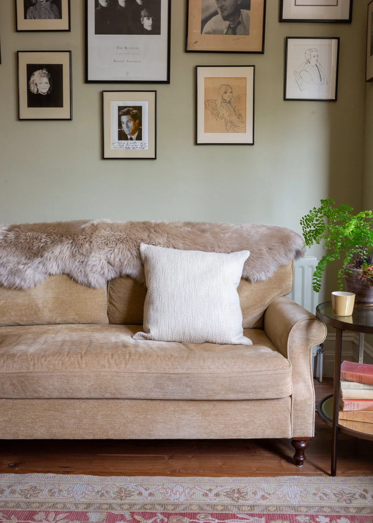 Slubby Cotton Textured Cushion – Square – Almond Beige - Image 3