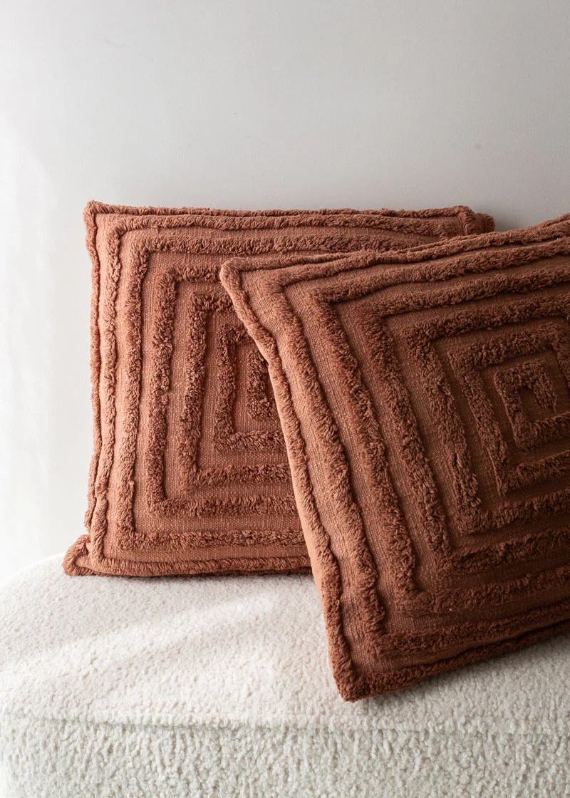 Tufted Spiral Cushion - Mocha - Image 3