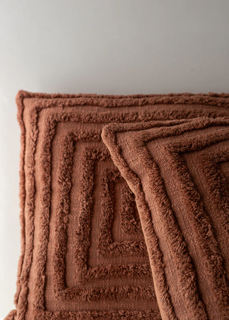 Tufted Spiral Cushion - Mocha - Image 4